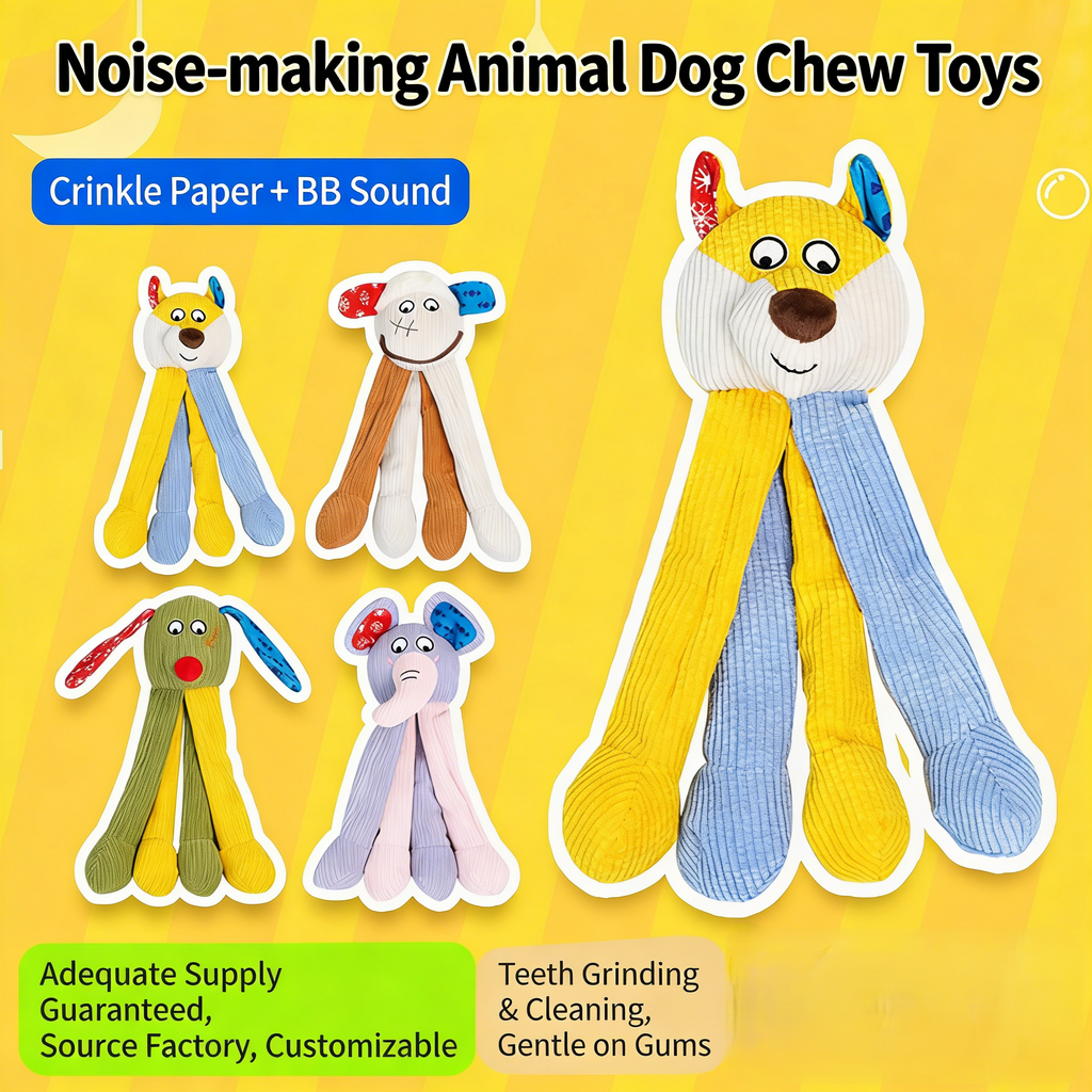 Dog Toy, Self-Entertaining & Boredom Relief, Crinkle Paper Sound, Fun & Chew-Resistant, Teeth Grinding, Imitates Household Items, for Medium & Large Dogs, Interactive Companion Pet Toy