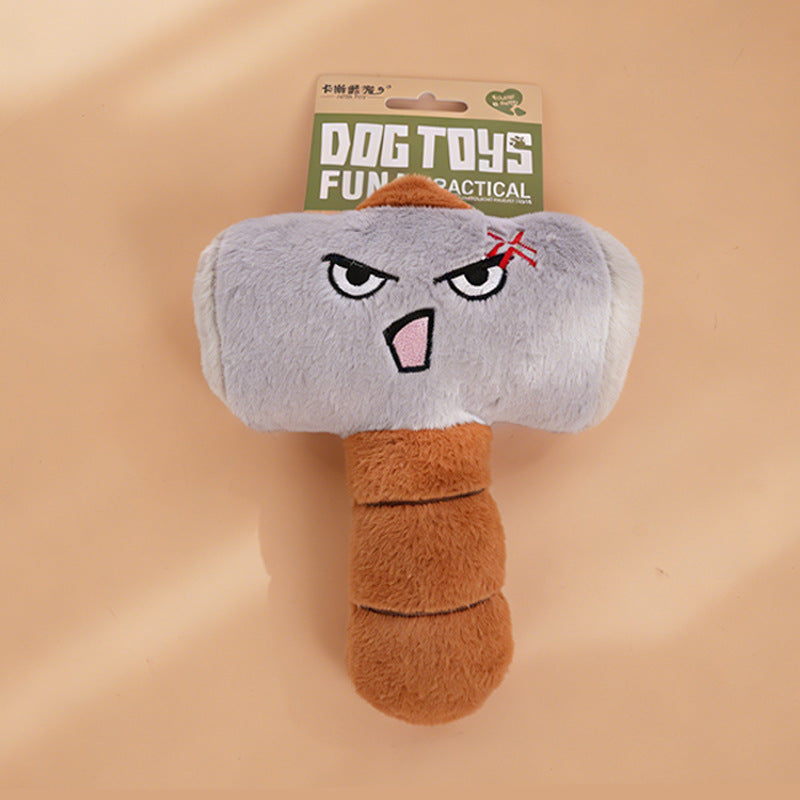 Funny Expression Plush Squeaky Toy for Small & Medium Dogs (Corgi/Frenchie) - Interactive Self-Amusement Puzzle