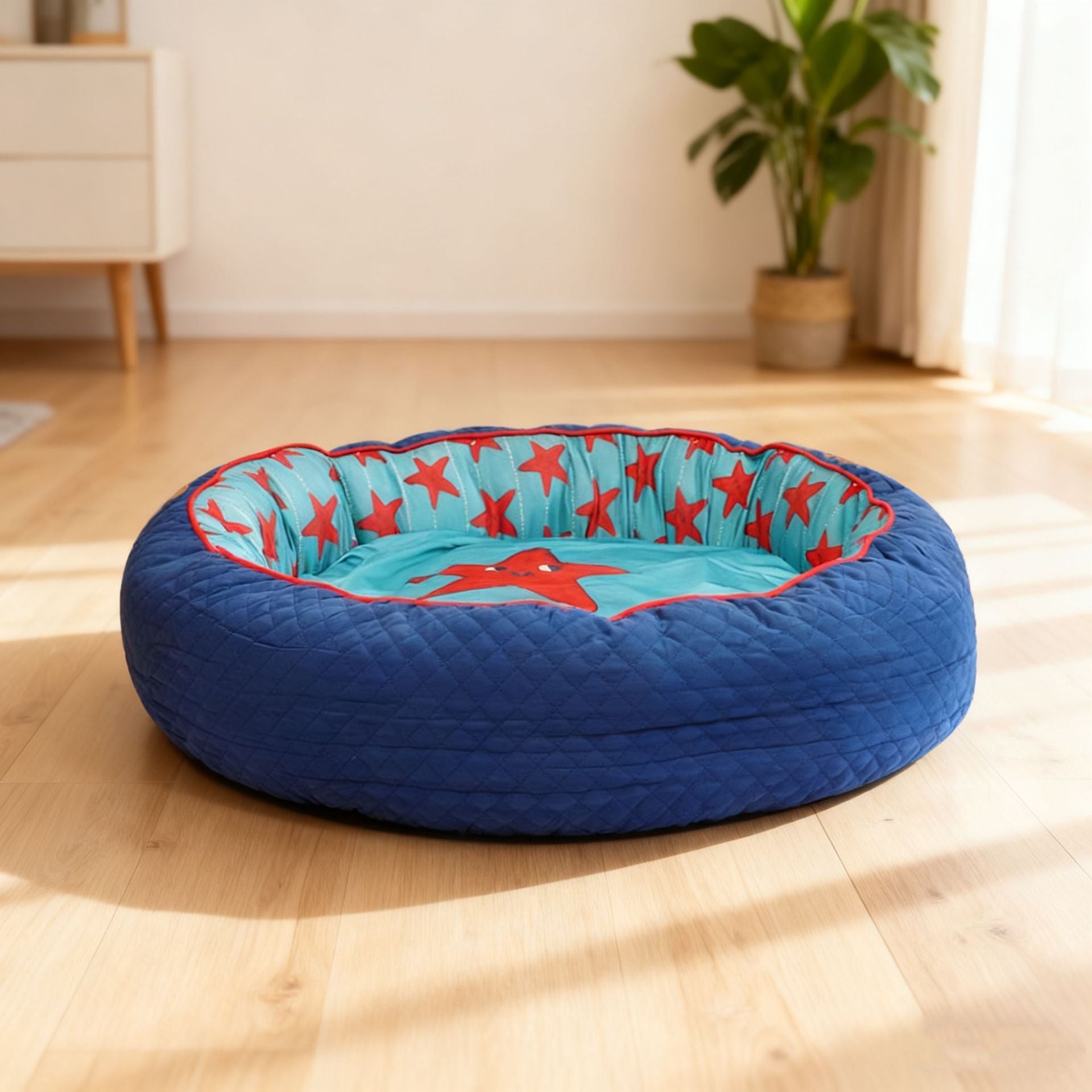 Semi-Enclosed Pet Bed for Small Dogs (Teddy/Bichon) & Cats - All-Season Warm Cushion