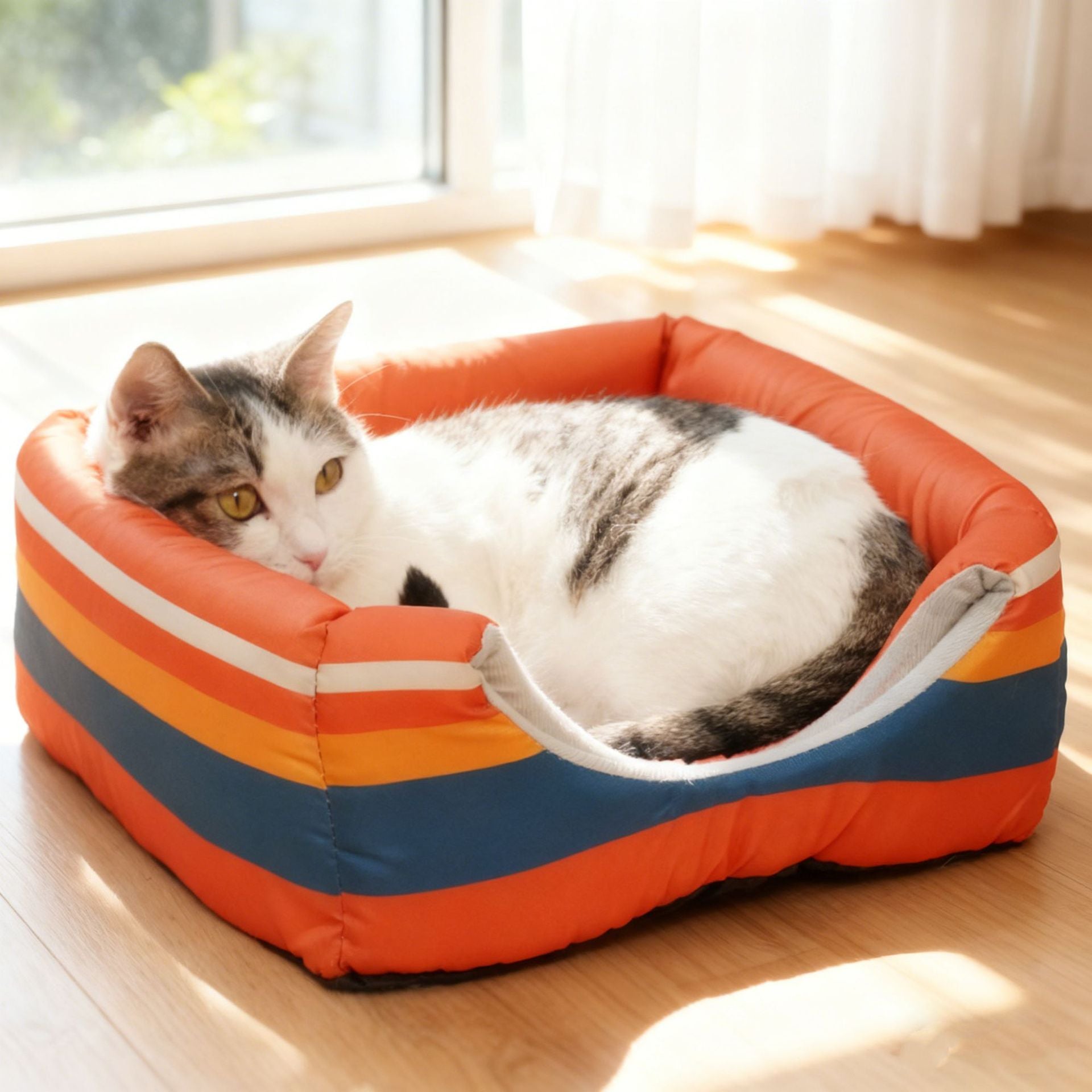 Cozy Enclosed Cat House: Winter Warm & Foldable 2-in-1 Pet Villa Bed for Cats and Dogs (All Seasons)