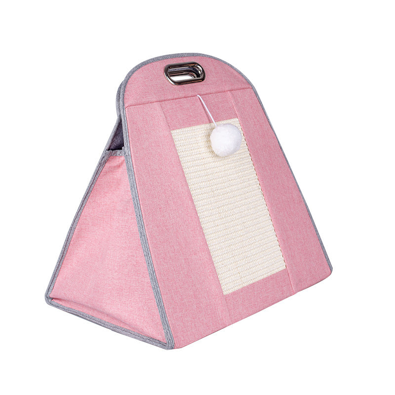 Versatile 3-in-1 Cat Travel Bag: Portable Carrier, Cozy Bed & Scratching Post for Cats