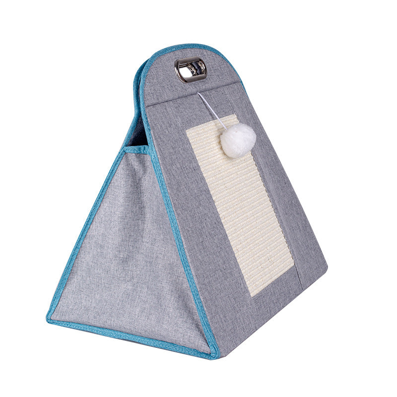 Versatile 3-in-1 Cat Travel Bag: Portable Carrier, Cozy Bed & Scratching Post for Cats