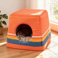 Cozy Enclosed Cat House: Winter Warm & Foldable 2-in-1 Pet Villa Bed for Cats and Dogs (All Seasons)