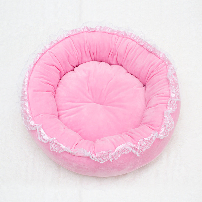 Winter Thickened Semi-Enclosed Cat Cave - Safe & Warm Pet Bed House for Cats & Dogs (All Seasons)