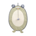 Sisal Cat Scratching Pad - Bear Head Round Wall-Mounted Board, Durable & No Mess, Cat Toy