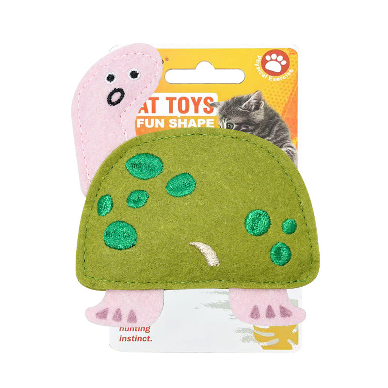 New Realistic Felt Cat Toys (Bee & Ladybug) with Catnip & Bells – Durable Chewing & Boredom Buster for Interactive Play