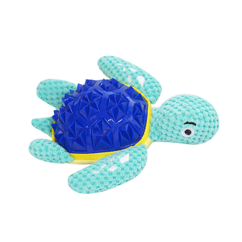 Interactive Plush Dog Toy with TPR Chew & Squeaker – Durable Teething & Dental Training for Boredom Relief