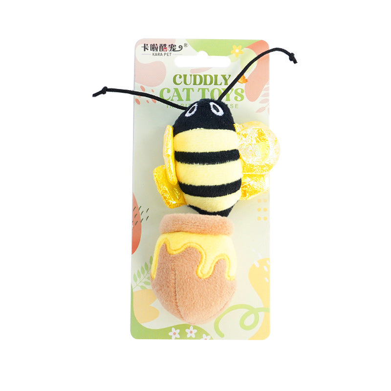Catnip Caterpillar Toy Set with Crinkle Paper & Squeakers – Interactive Teaser Wand for Kittens & Boredom Relief – Durable Teething Chew Toys for Cats