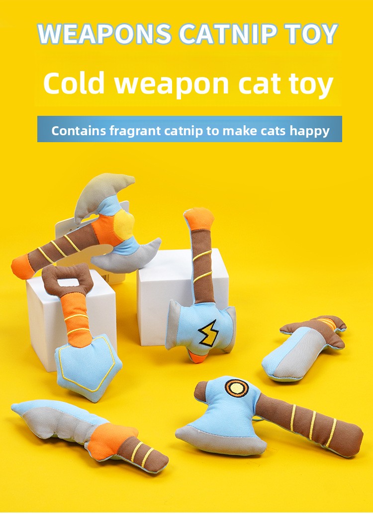 New Cat Toy - Realistic Knife Design, Catnip Teaser Stick for Boredom Relief & Teeth Grinding