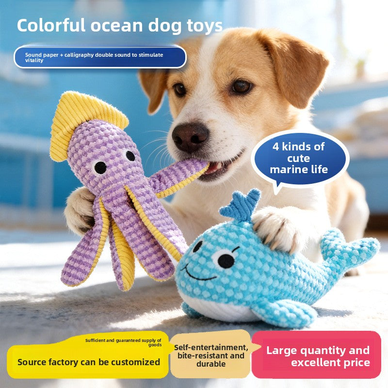 Durable Interactive Dog Toy with Crinkle Paper & Squeakers – Fun Chew Toy for Teeth Cleaning, Teething Relief, and Boredom Buster