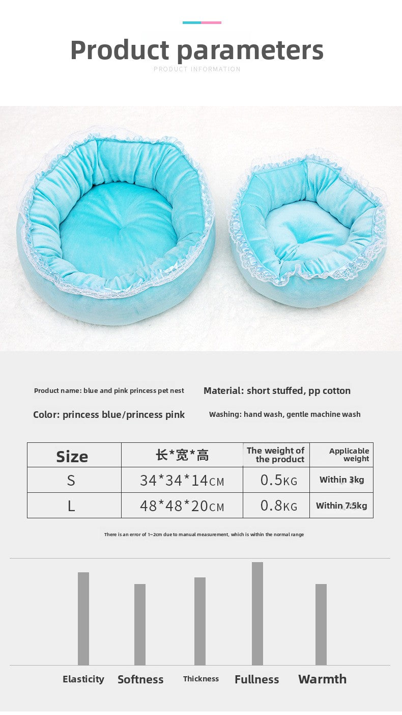 Winter Thickened Semi-Enclosed Cat Cave - Safe & Warm Pet Bed House for Cats & Dogs (All Seasons)