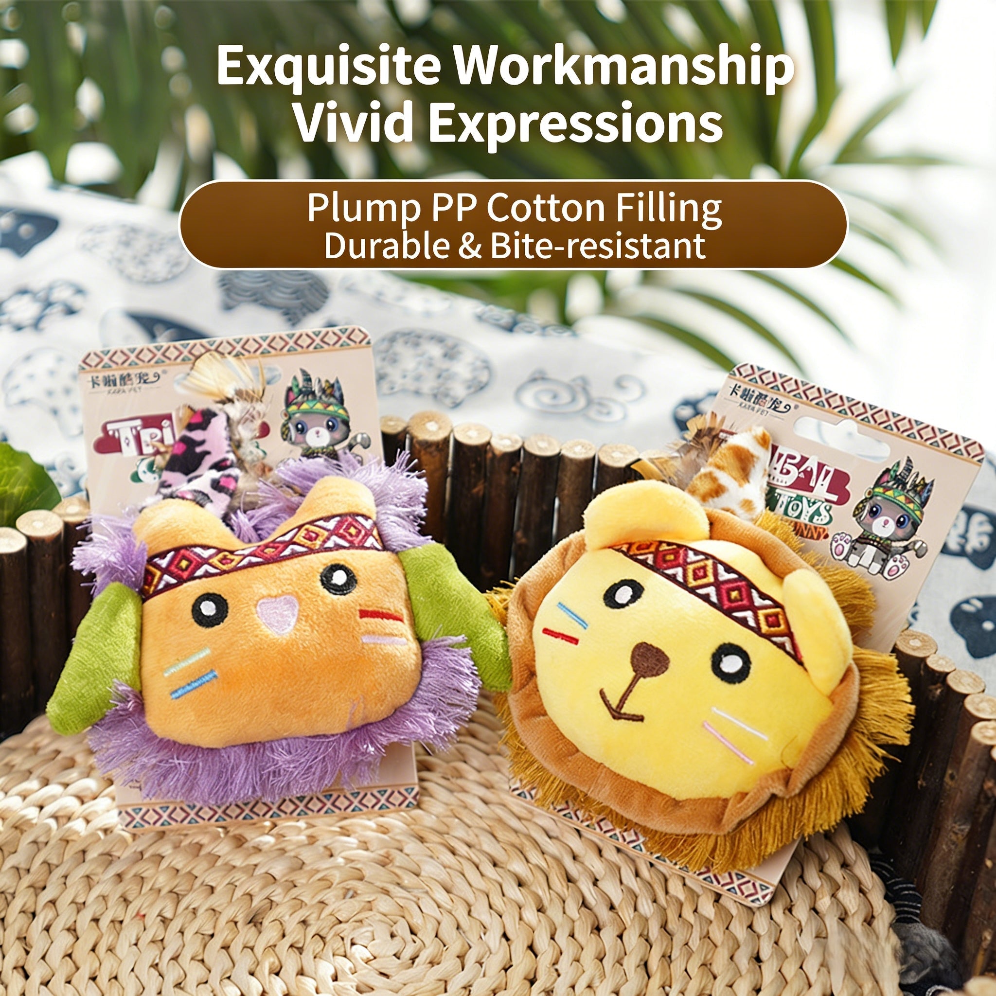 Interactive Catnip Wand Toy with Plush Tassels – Fun Biting & Chewing Toy for Kittens & Cats to Relieve Boredom