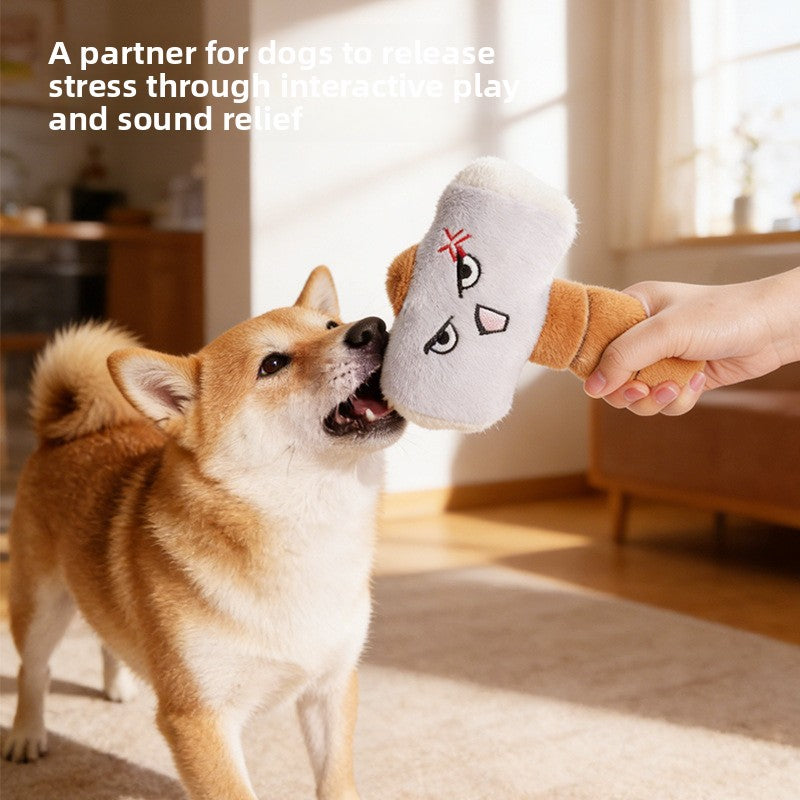 Funny Expression Plush Squeaky Toy for Small & Medium Dogs (Corgi/Frenchie) - Interactive Self-Amusement Puzzle
