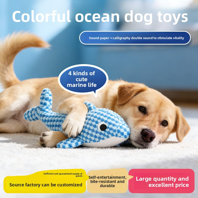 Durable Interactive Dog Toy with Crinkle Paper & Squeakers – Fun Chew Toy for Teeth Cleaning, Teething Relief, and Boredom Buster