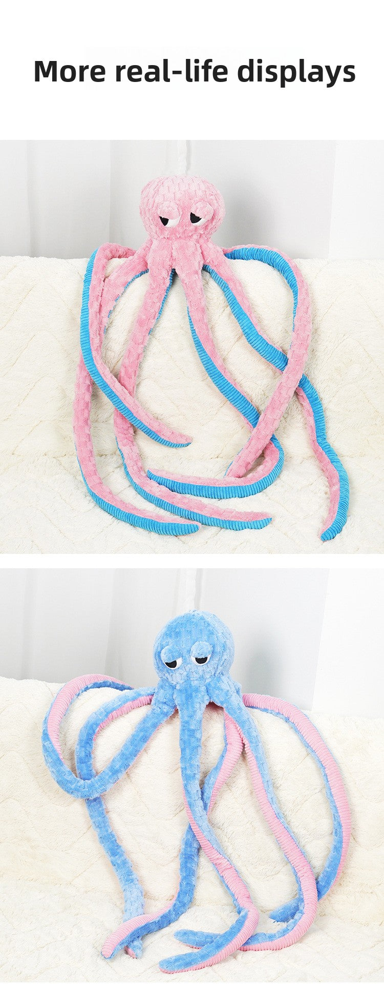 Giant 1-Meter Squeaky Octopus Dog Toy – Durable Tug-of-War & Dental Chew for Large Breeds (Golden Retrievers, etc.)