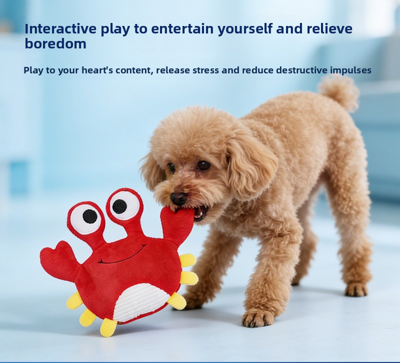Plush Dog Toy with Squeaker - Durable Chew for Small to Medium Dogs, Interactive Boredom Buster for Teething & Energy Burning