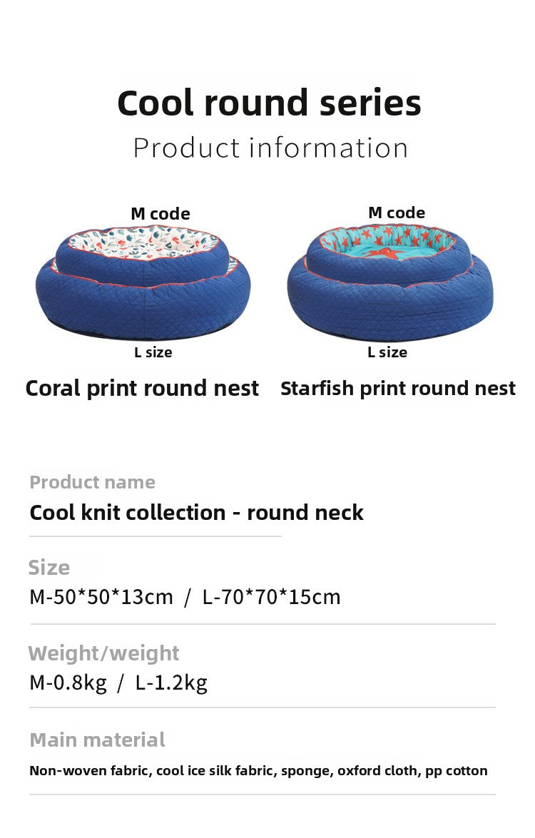 Semi-Enclosed Pet Bed for Small Dogs (Teddy/Bichon) & Cats - All-Season Warm Cushion